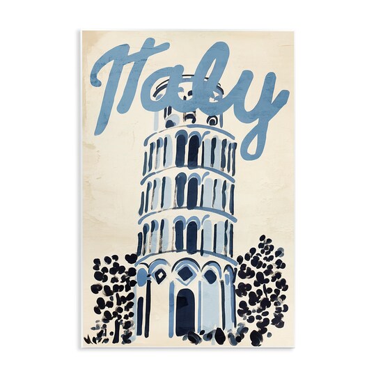Stupell Industries Blue & Beige Italy Travel Wall Plaque, design by Annabelle Hall